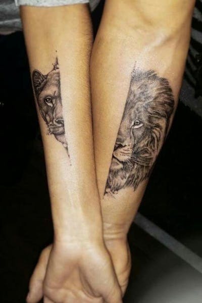 12+ Best Matching Lion Tattoo Designs - PetPress